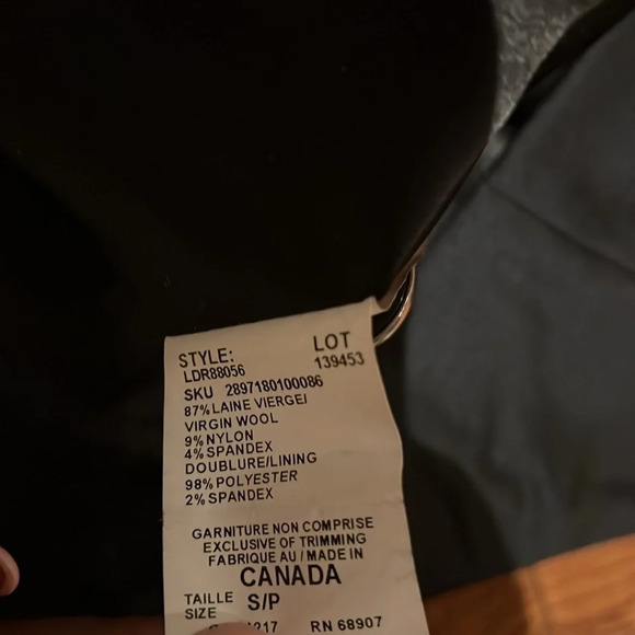 Le Chateau Black DoubleBreasted Virgin Wool Shirt Dress SZ Small - Picture 10 of 17